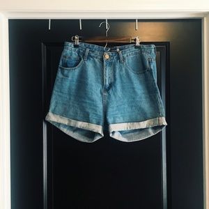 High-Waisted Jean Shorts